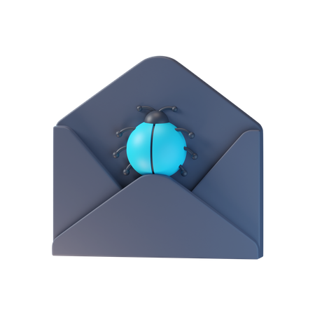 Bedrohung durch E-Mail-Viren  3D Icon