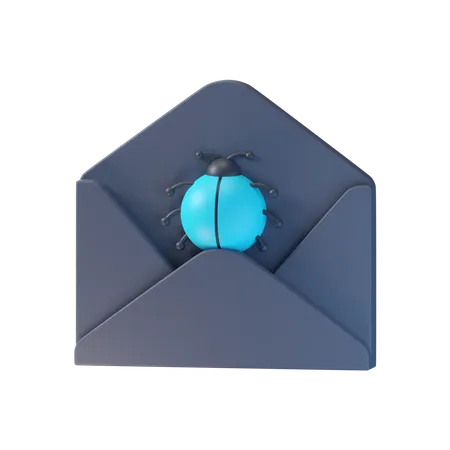 Bedrohung durch E-Mail-Viren  3D Icon