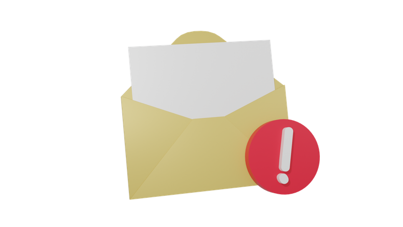 E-Mail-Warnung  3D Icon