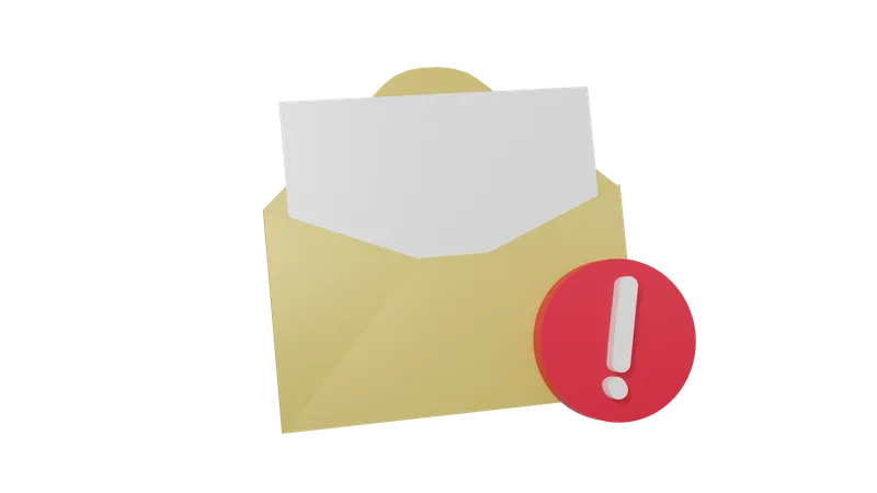 E-Mail-Warnung  3D Icon