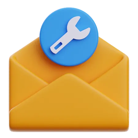 E-Mail-Wartung  3D Icon