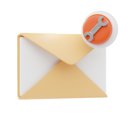 E-Mail-Wartung  3D Icon