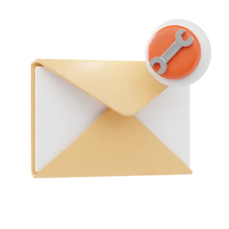 E-Mail-Wartung  3D Icon