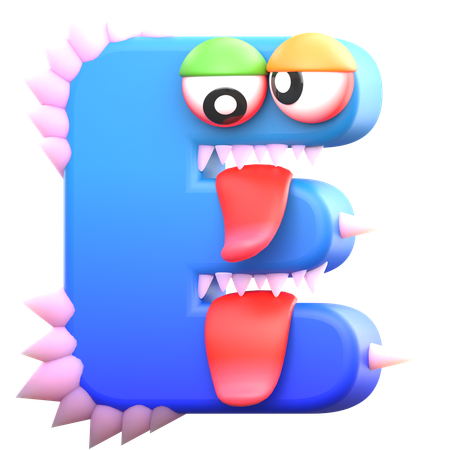 E Monster Alphabet  3D Icon