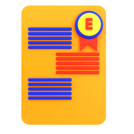 E Report  3D Icon