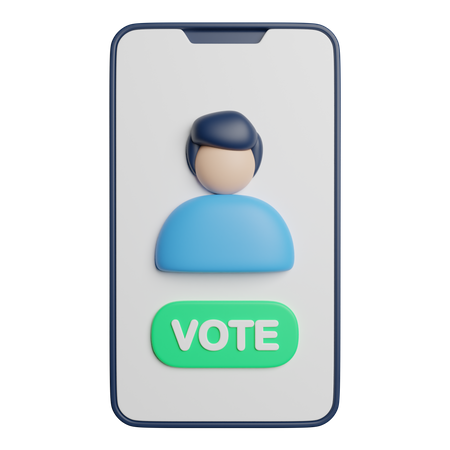 E votando  3D Icon