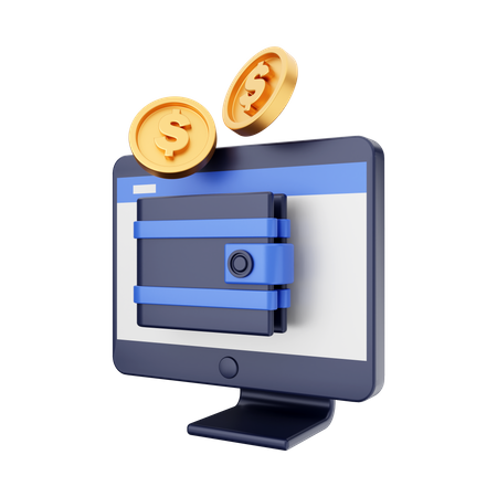 E Wallet  3D Illustration