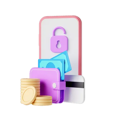 E Wallet  3D Illustration