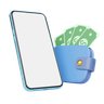 3d e-wallet illustration