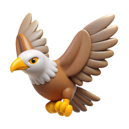 Eagle Soaring  3D Icon