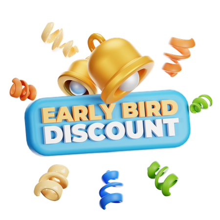 Early Bird Discount  3D Icon