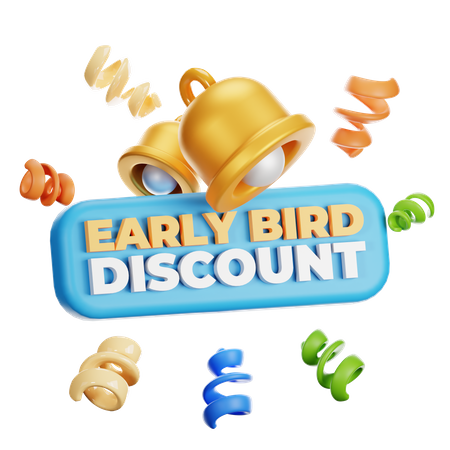 Early Bird Discount  3D Icon