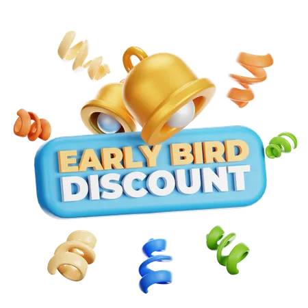 Early Bird Discount  3D Icon