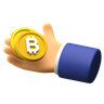 earn bitcoin 3d logos
