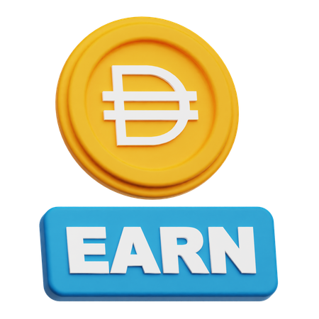 Earn Dai Token  3D Icon
