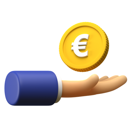 Earn Euro 3D Illustration