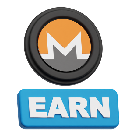 Earn Monero Token  3D Icon