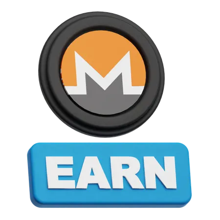 Earn Monero Token  3D Icon