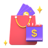 earn money 3d logo