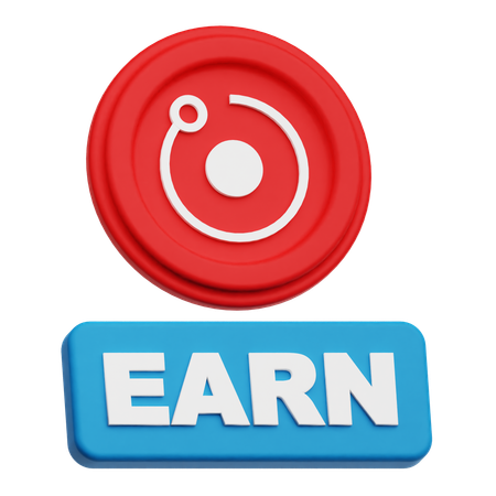 Earn Render Token  3D Icon