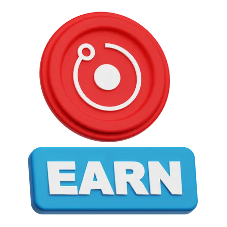 Earn Render Token  3D Icon