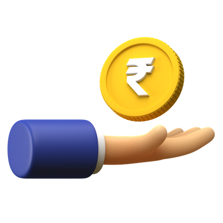 Earn Rupee  3D Illustration