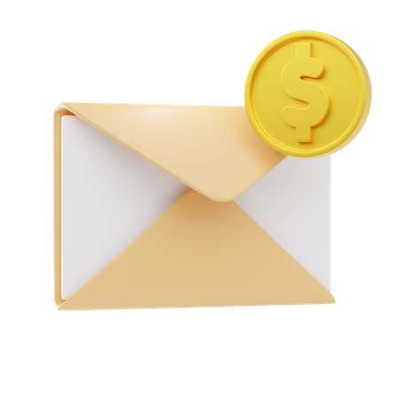 Earning Email  3D Icon