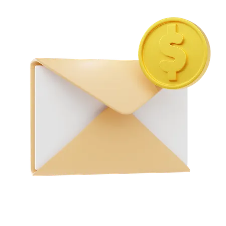 Earning Email  3D Icon