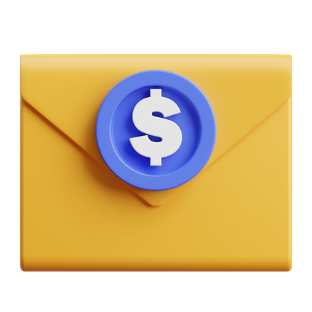 Earning Email  3D Icon