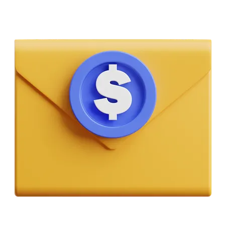 Earning Email  3D Icon