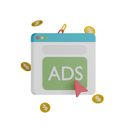 Earning From Ads  3D Icon