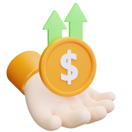 Earning Growth  3D Icon