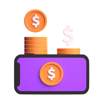 Earning Money  3D Icon