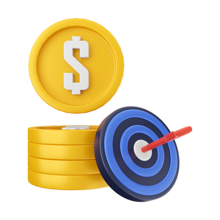 Earning Target  3D Icon