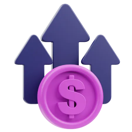 Earnings Growth  3D Icon