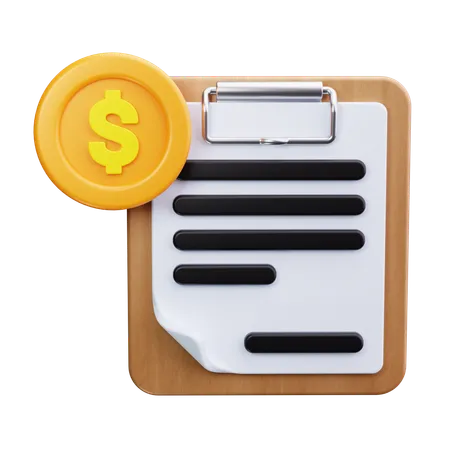 Earnings Report  3D Icon