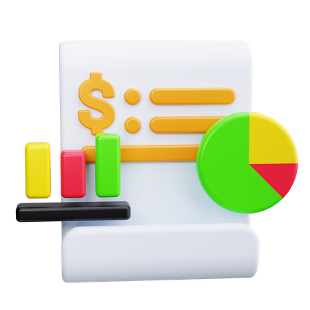 Earnings Report  3D Icon