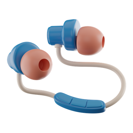 Earphone  3D Illustration