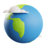 3d earth cloud logo