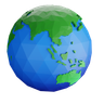 3d earth logo