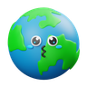 cute earth 3d logo