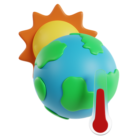 Earth And Ecology Global Warming  3D Icon