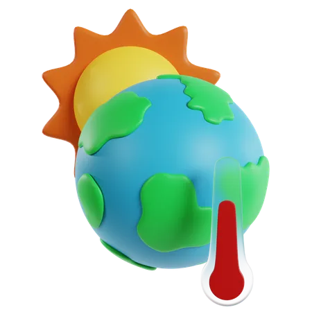 Earth And Ecology Global Warming  3D Icon