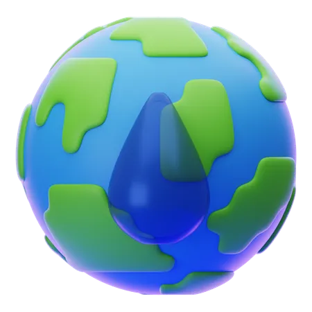 Earth And Water  3D Icon