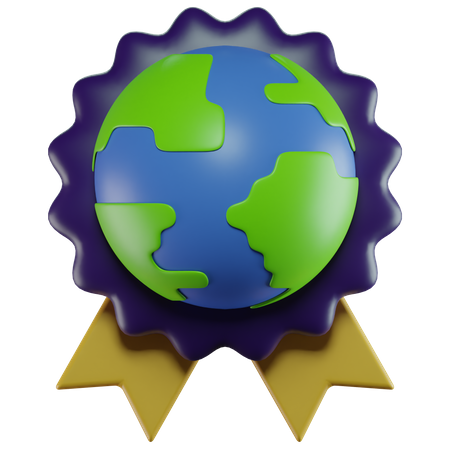 Earth Badge  3D Icon
