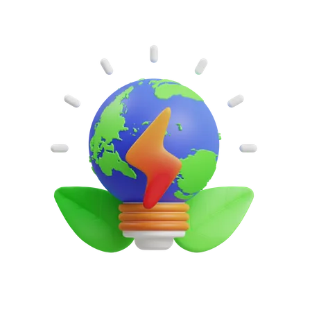 Earth Bulb  3D Icon