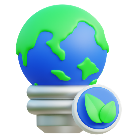 Earth Bulb  3D Icon