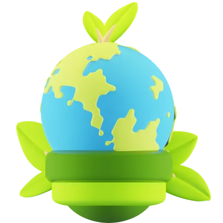 Earth Bulb  3D Icon