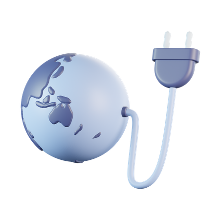 Earth Cable  3D Icon