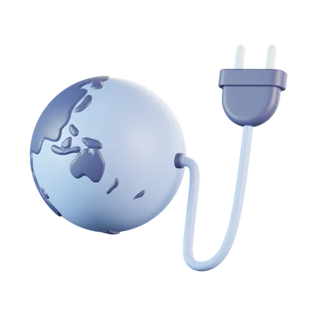 Earth Cable  3D Icon